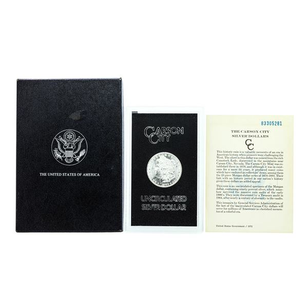 1883-CC $1 Morgan Silver Dollar Coin GSA Hoard Uncirculated w/ Box & COA