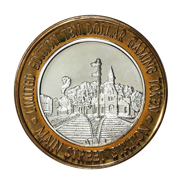 .999 Silver Main Street Station Las Vegas, NV $10 Limited Edition Casino Gaming Token