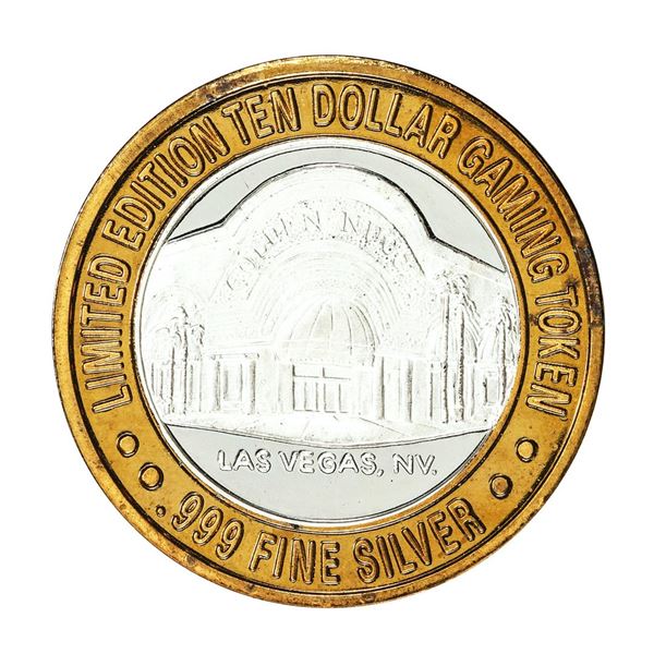 .999 Silver Golden Nugget Las Vegas, Nevada $10 Casino Limited Edition Gaming Token