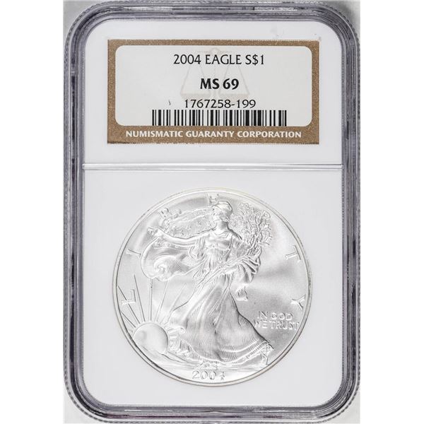 2004 American Silver Eagle Coin NGC MS69
