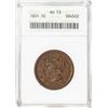 Image 1 : 1851 Coronet Large Cent Coin ANACS AU53