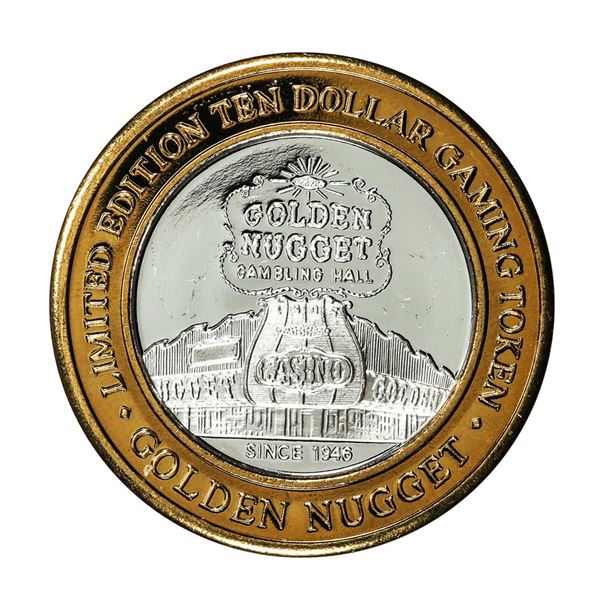 .999 Silver Golden Nugget Las Vegas $10 Casino Limited Edition Gaming Token
