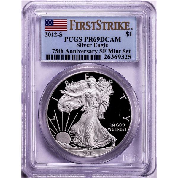 2012-S $1 Proof Silver Eagle Coin PCGS PR69DCAM First Strike