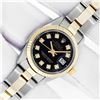 Image 2 : Rolex Ladies Two Tone Black Diamond Oyster Perpetual Datejust Wristwatch
