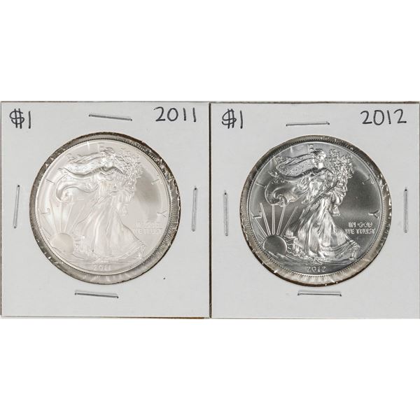 Lot of 2011-2012 $1 American Silver Eagle Coins