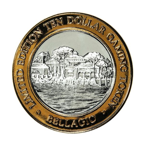 .999 Silver Bellagio Las Vegas, Nevada $10 Casino Limited Edition Gaming Token