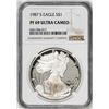 Image 1 : 1987-S $1 Proof American Silver Eagle Coin NGC PF69 Ultra Cameo