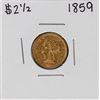 Image 1 : 1859 $2 1/2 Liberty Head Quarter Eagle Gold Coin