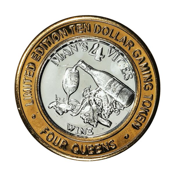 .999 Fine Silver Four Queens Las Vegas, NV $10 Limited Edition Gaming Token