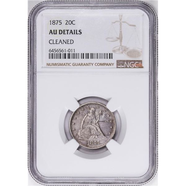 1875 Twenty Cent Piece Coin NGC AU Details