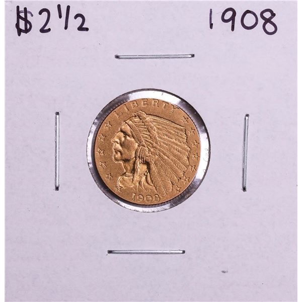 1908 $2 1/2 Indian Head Quarter Eagle Gold Coin