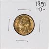 Image 1 : 1951-D Jefferson Nickel Coin Nice Toning
