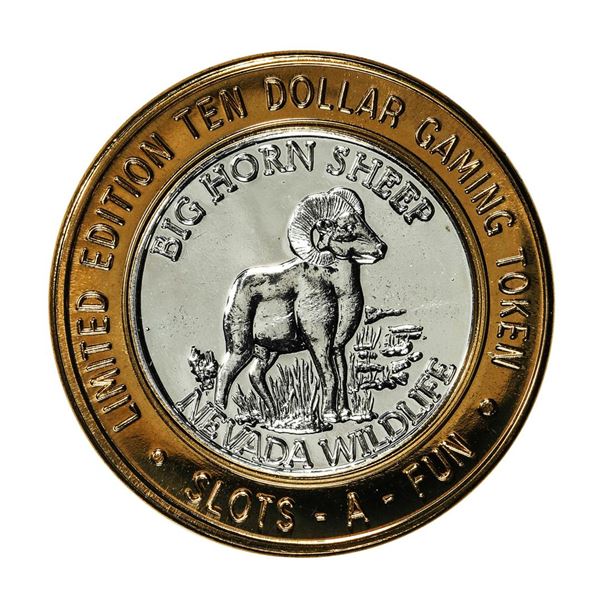 .999 Silver Slots A Fun Casino Las Vegas, NV $10 Limited Edition Casino Gaming Token