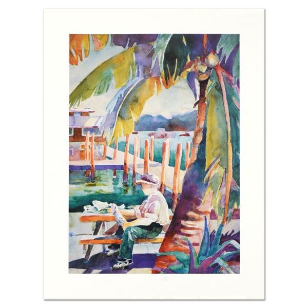Sissi Janku "Dockside Catch" Limited Edition Lithograph On Paper