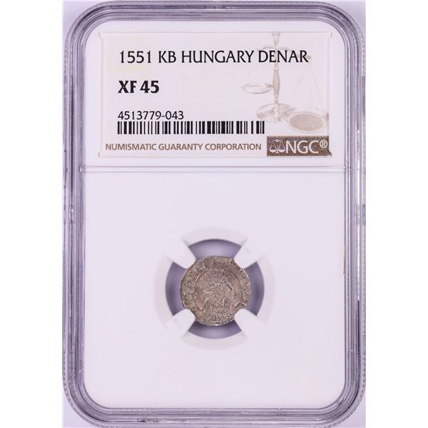 1551 KB Hungary Denar 'Madonna and Child' Coin NGC XF45