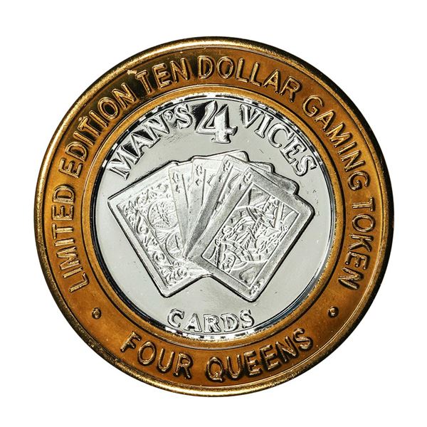 .999 Fine Silver Four Queens Las Vegas, NV $10 Limited Edition Gaming Token