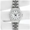 Image 3 : Rolex Ladies Stainless Steel White Diamond Datejust Wristwatch