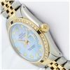 Image 8 : Rolex Men's Two Tone Diamond & Sapphire Datejust Wristwatch