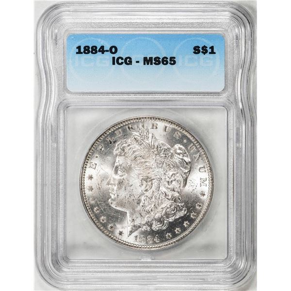 1884-O $1 Morgan Silver Dollar Coin ICG MS65