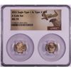 Image 1 : Set of 2021 Type 1 & Type 2 $5 American Gold Eagle Coins NGC MS70