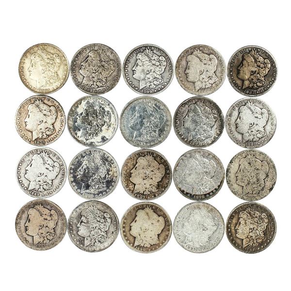 Lot of (20) Pre-1921 $1 Morgan Silver Dollar Coins Culls