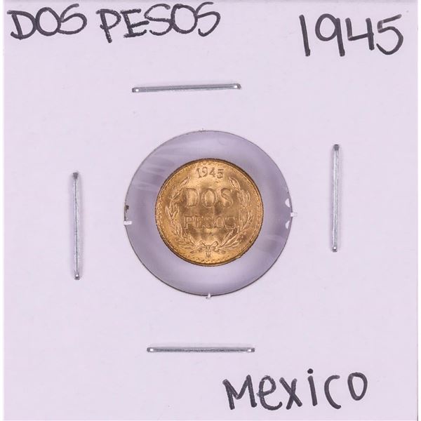 1945 Mexico Dos Pesos Gold Coin
