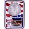 Image 2 : 2019-W $1 Proof American Silver Eagle Coin NGC PF70 Ultra Cameo Congratulations Flag