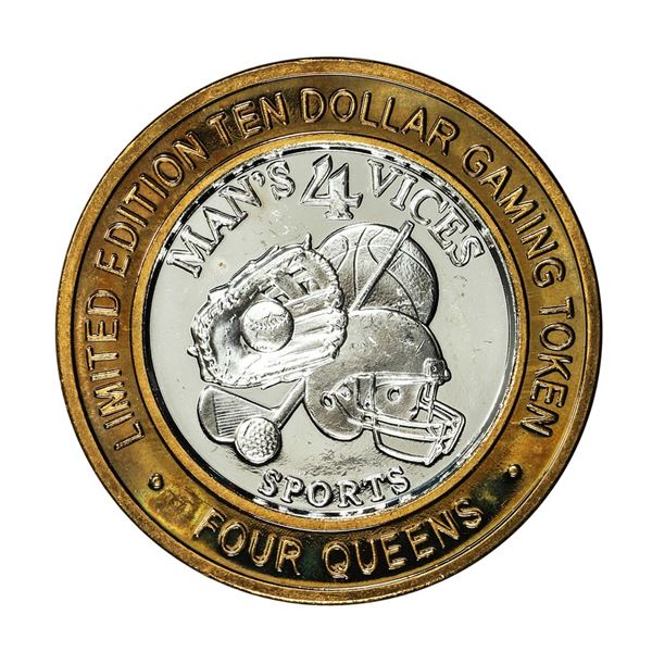 .999 Fine Silver Four Queens Las Vegas, NV $10 Limited Edition Gaming Token