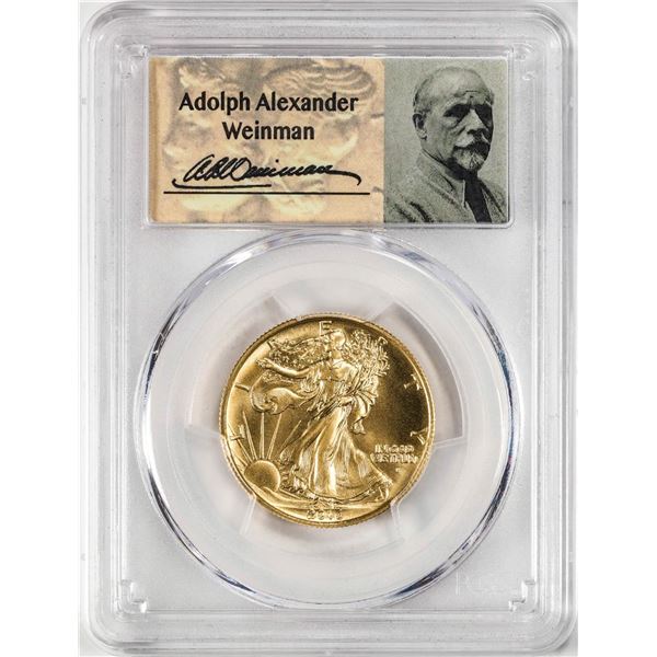 2016-W Walking Liberty Half Dollar Commemorative Gold Coin PCGS SP70 First Strike