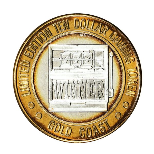 .999 Fine Silver Gold Coast Las Vegas, Nevada $10 Casino Limited Edition Gaming Token