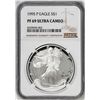 Image 1 : 1995-P $1 Proof American Silver Eagle Coin NGC PF69 Ultra Cameo