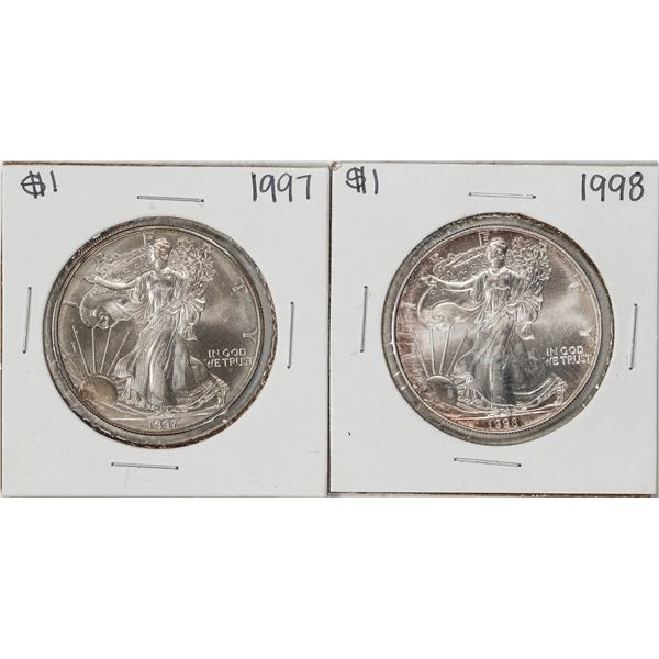 Lot of 1997-1998 $1 American Silver Eagle Coins