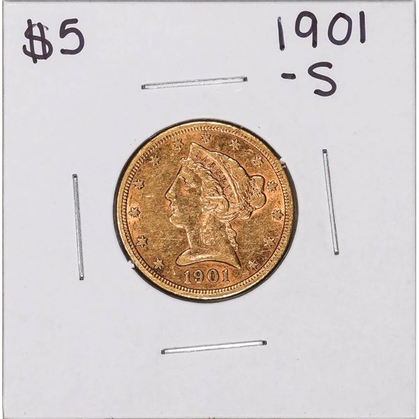 1901-S $5 Liberty Head Half Eagle Gold Coin