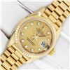Image 2 : Rolex Ladies 18KT Yellow Gold Champagne Diamond President Wristwatch
