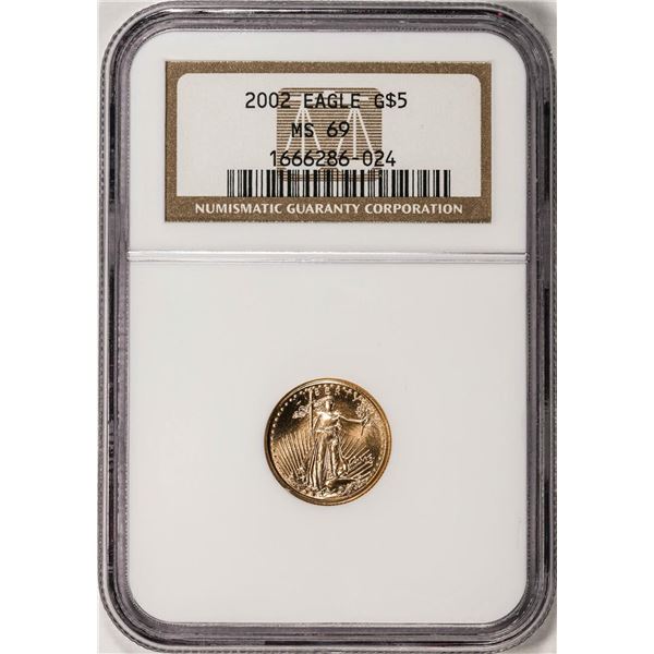 2002 $5 American Gold Eagle Coin NGC MS69