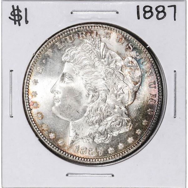 1887 $1 Morgan Silver Dollar Coin Nice Toning