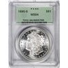Image 1 : 1890-S $1 Morgan Silver Dollar Coin PCGS MS64 Old Green Holder