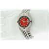 Image 5 : Rolex Ladies Stainless Steel Diamond and Ruby Datejust Wristwatch