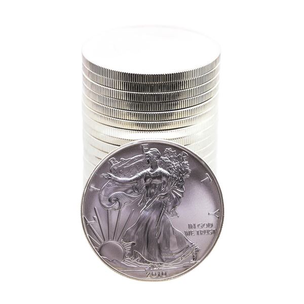 Roll of (20) Brilliant Uncirculated 2010 $1 American Silver Eagle Coins