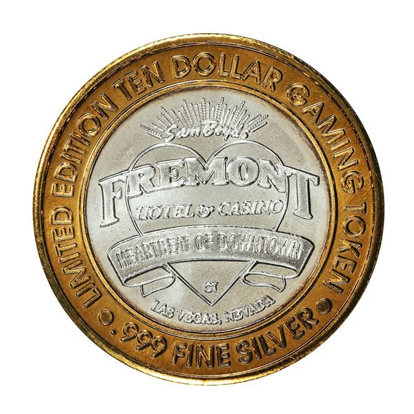 .999 Fine Silver Sam Boyd's Fremont Las Vegas, NV $10 Limited Edition Gaming Token