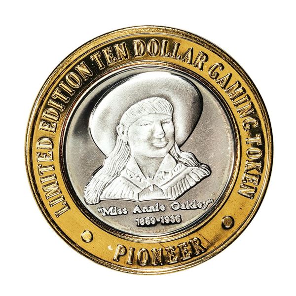 .999 Silver Pioneer Hotel & Gambling Hall $10 Casino Limited Edition Gaming Token