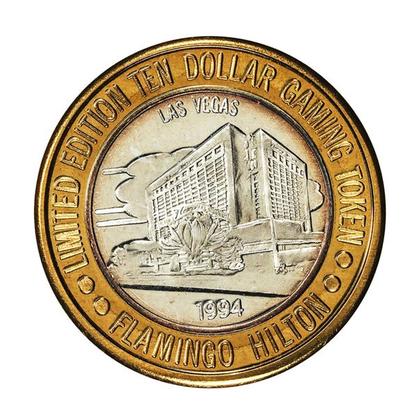 .999 Silver Flamingo Las Vegas Nevada $10 Casino Limited Edition Gaming Token