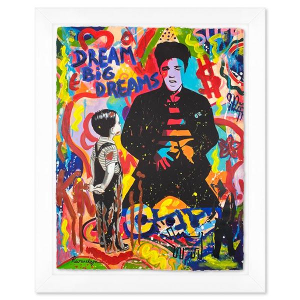 Nastya Rovenskaya "Dreaming" Original Mixed Media on Paper