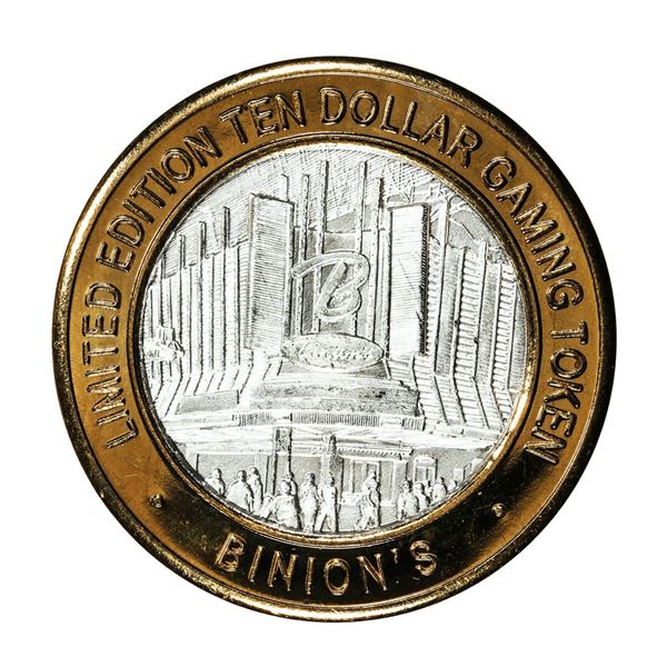 .999 Silver Binion's Las Vegas, Nevada $10 Casino Limited Edition Gaming Token