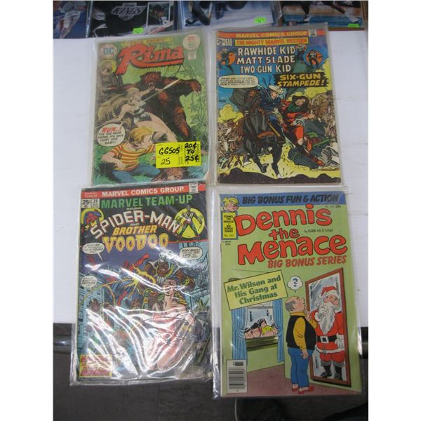 ASST. COMIC BOOKS, REMA JUNGLE GIRL, DENNIS THE MENACE, SHANA THE SHE DEVIL, ETC.