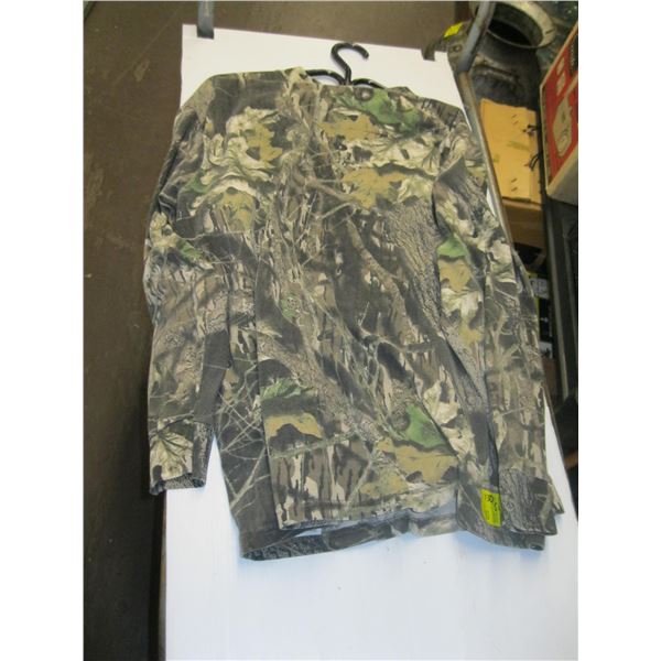 HUNTING CAMMO CLOTHES, LONG SLEEVE SHIRT & PANTS, SZ M