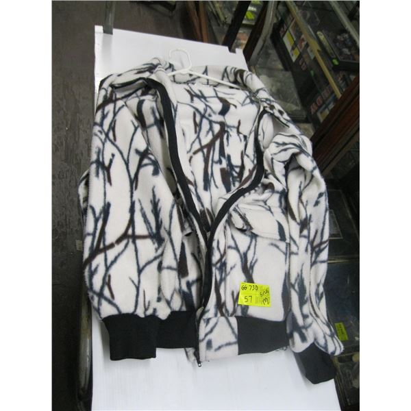 HUNTING CAMMO CLOTHES, FLEECE JACKET & PANTS, SZ M