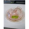 Image 1 : PINK DEPRESSION GLASS, SERVING BOWL & 4 DESSET BOWLS