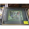 Image 2 : 2 FRAMED PICTURES, 1 OF KILLER WHALE & 1 OF PARROTS