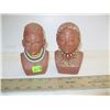 Image 1 : PAIR OF AFRICAN POTTERY HEADS